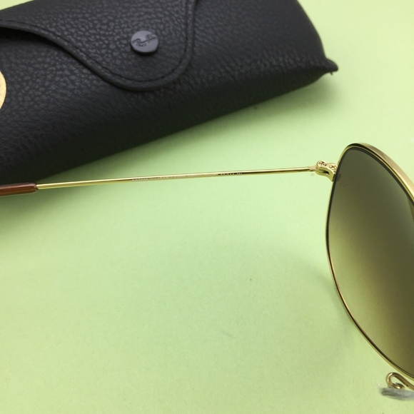 LIKE NEW RayBan Aviator RB3025 Gradient Brown Ray-Ban Sunglasses - Picture 5 of 12